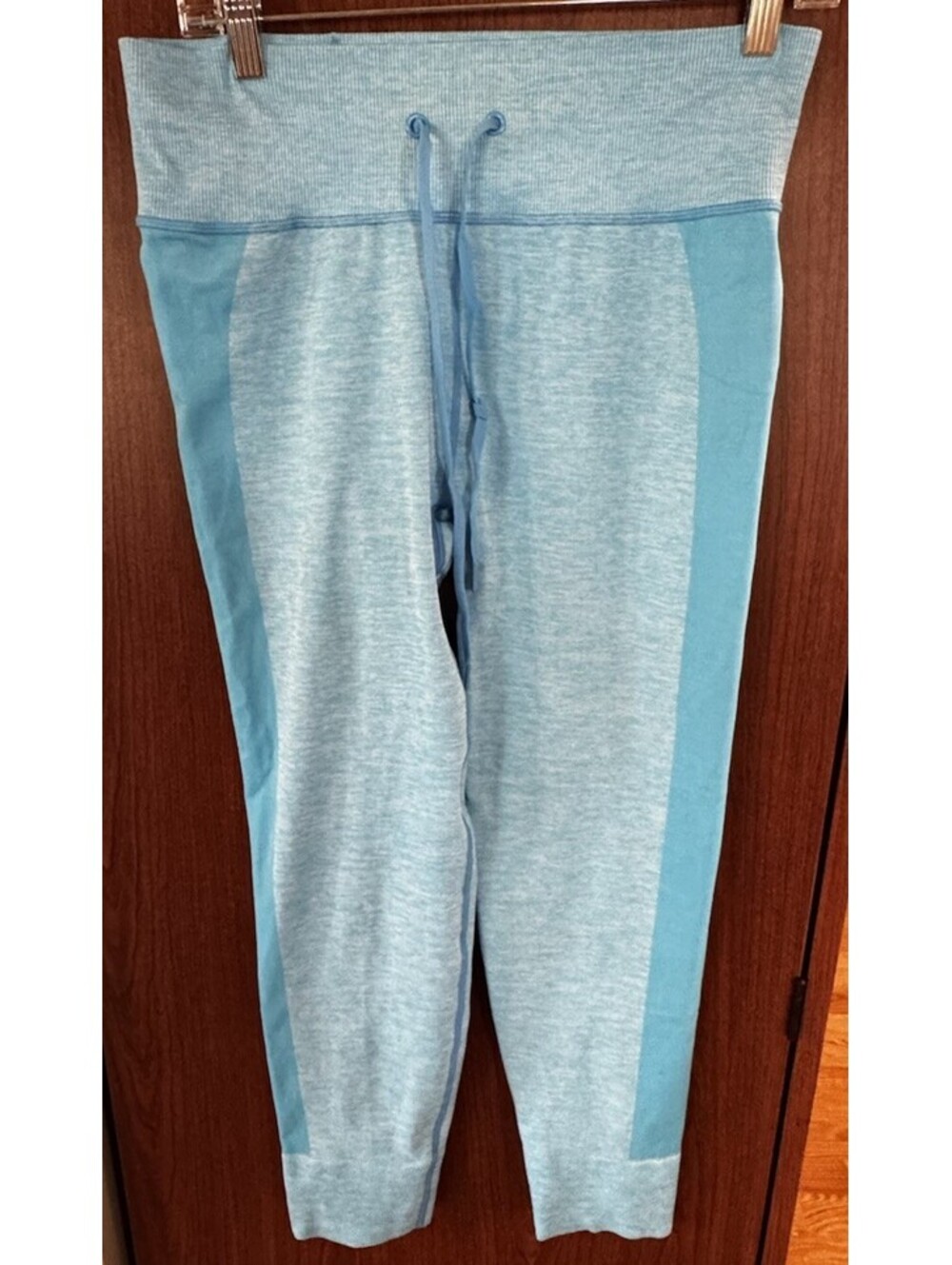 PINK Active Leggings Womens XL Blue High Rise Drawstring Athletic Workout Pocket